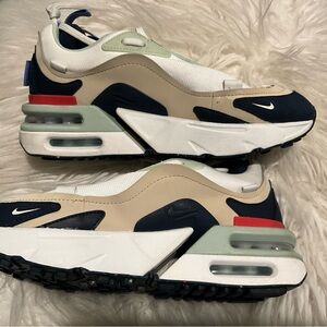 Nike Athletic Shoes in Navy, Beige, and White